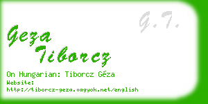 geza tiborcz business card