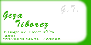 geza tiborcz business card